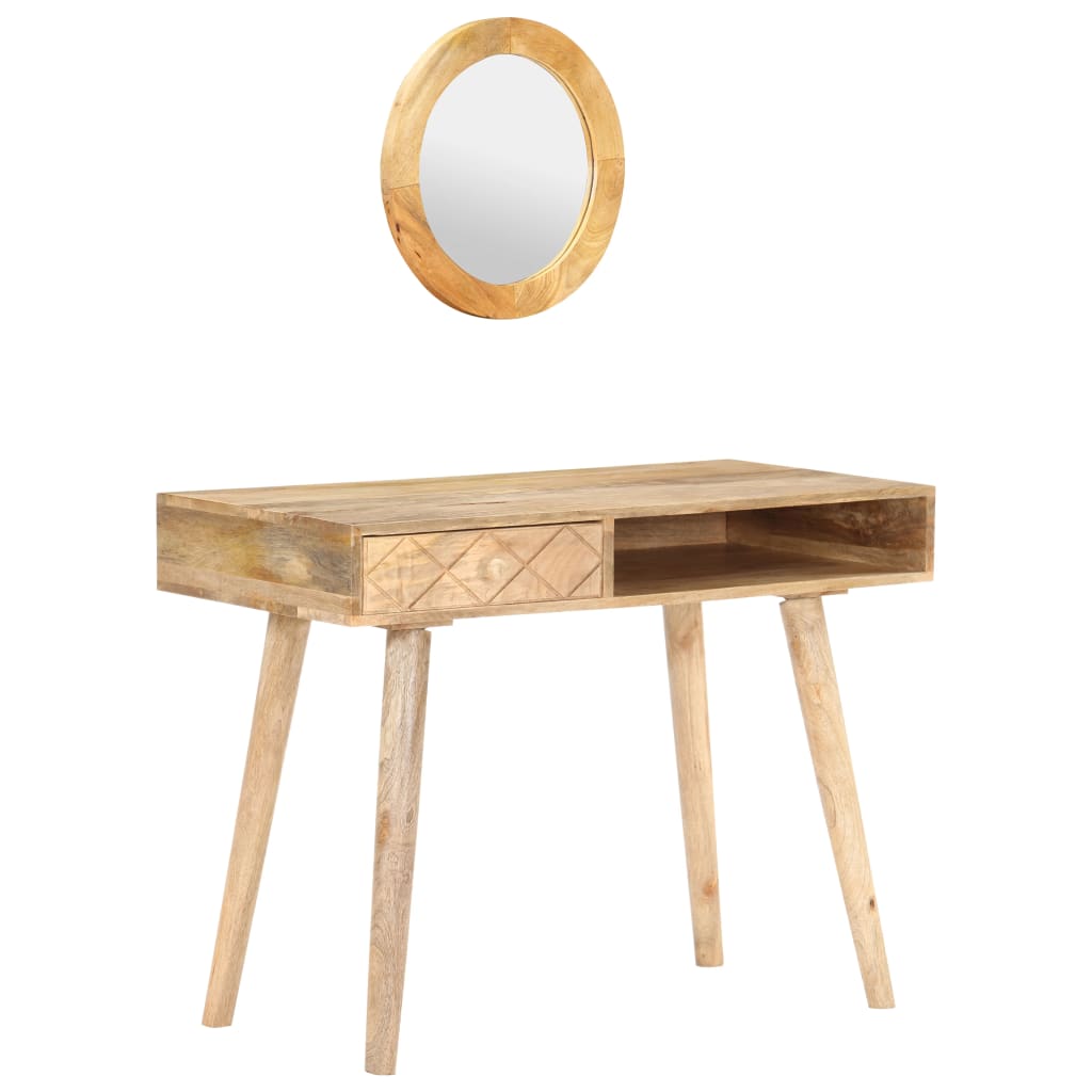 Coiffeuse 100x50x76 cm Bois de manguier solide Coiffeuses vidaXL   