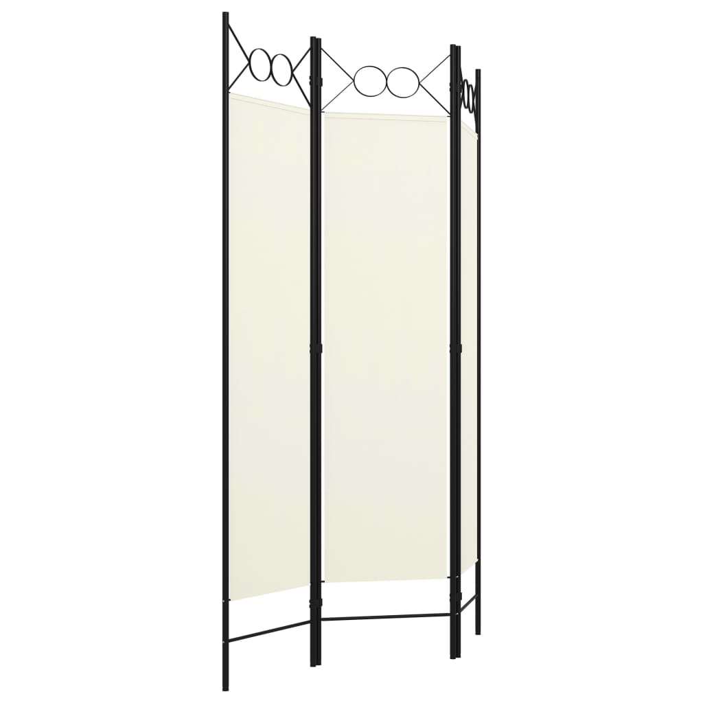 Cloison de séparation 3 panneaux Blanc crème 120x180 cm Séparateurs de pièces vidaXL   