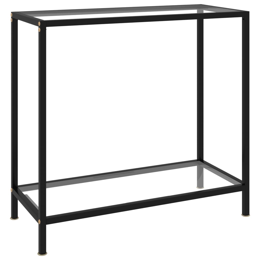 Table console Transparent 80x35x75 cm Verre trempé Tables d'appoint vidaXL   