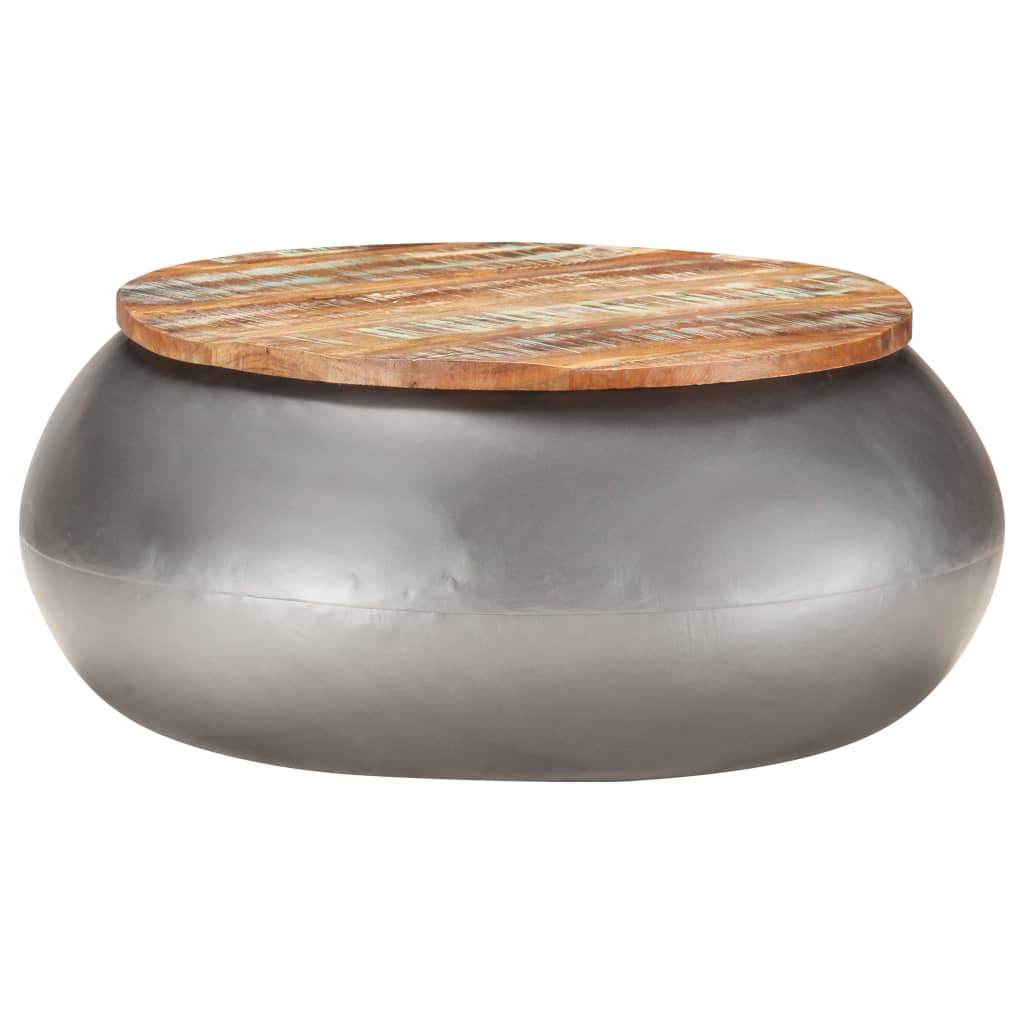 Table basse Gris 68x68x30 cm Bois de récupération solide Tables basses vidaXL   