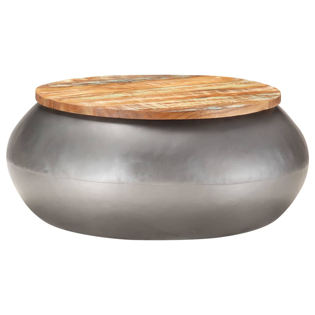 Table basse Gris 68x68x30 cm Bois de récupération solide Tables basses vidaXL   