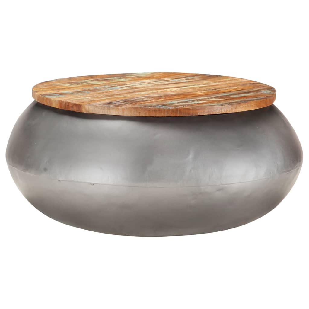 Table basse Gris 68x68x30 cm Bois de récupération solide Tables basses vidaXL   