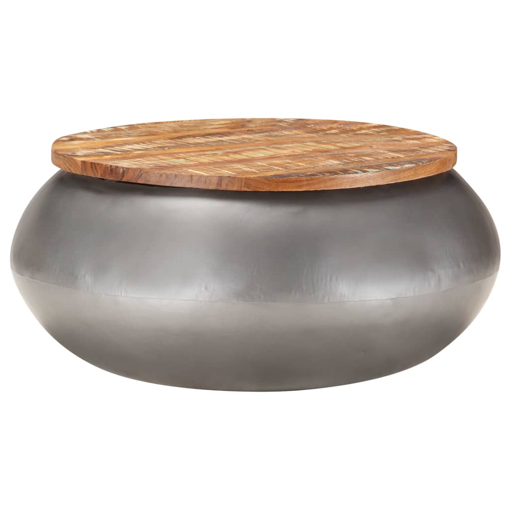 Table basse Gris 68x68x30 cm Bois de récupération solide Tables basses vidaXL   