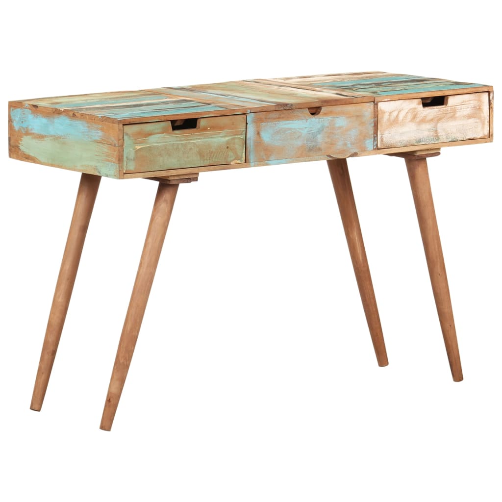 Coiffeuse avec miroir 112x45x76 cm Bois massif de récupération Coiffeuses vidaXL   