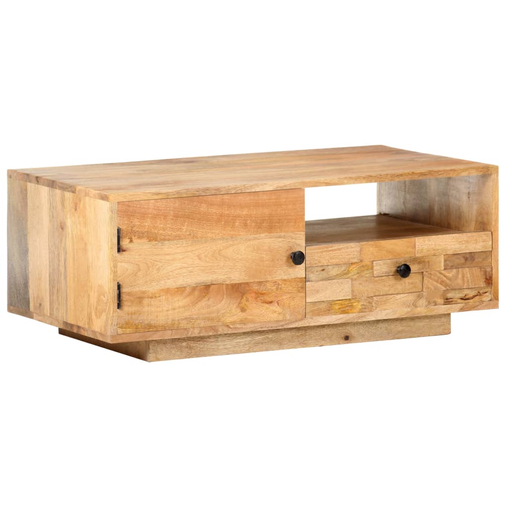 Table basse 90x50x35 cm Bois solide de manguier Tables basses vidaXL   
