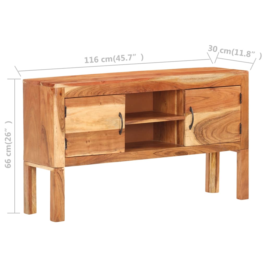Buffet 116x30x66 cm Bois d'acacia massif Buffets & bahuts vidaXL   