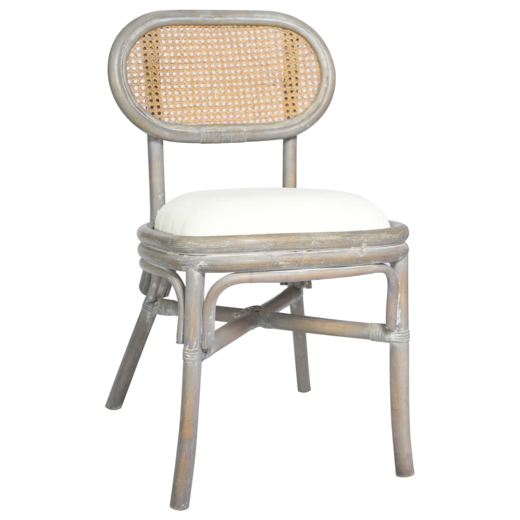 Chaises à manger lot de 2 gris Lin Chaises de cuisine vidaXL   