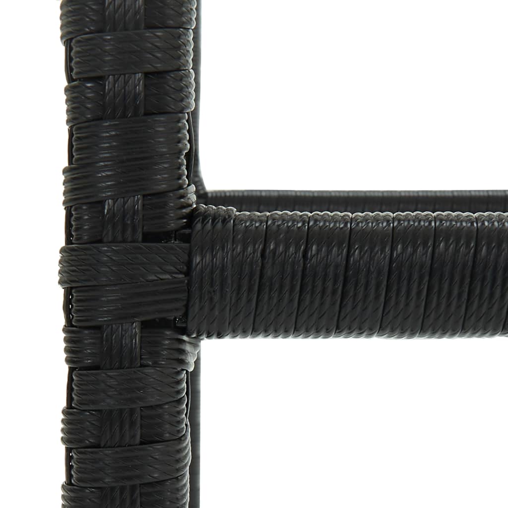Tabourets de bar avec coussins lot de 2 noir résine tressée Tabourets de bar vidaXL   