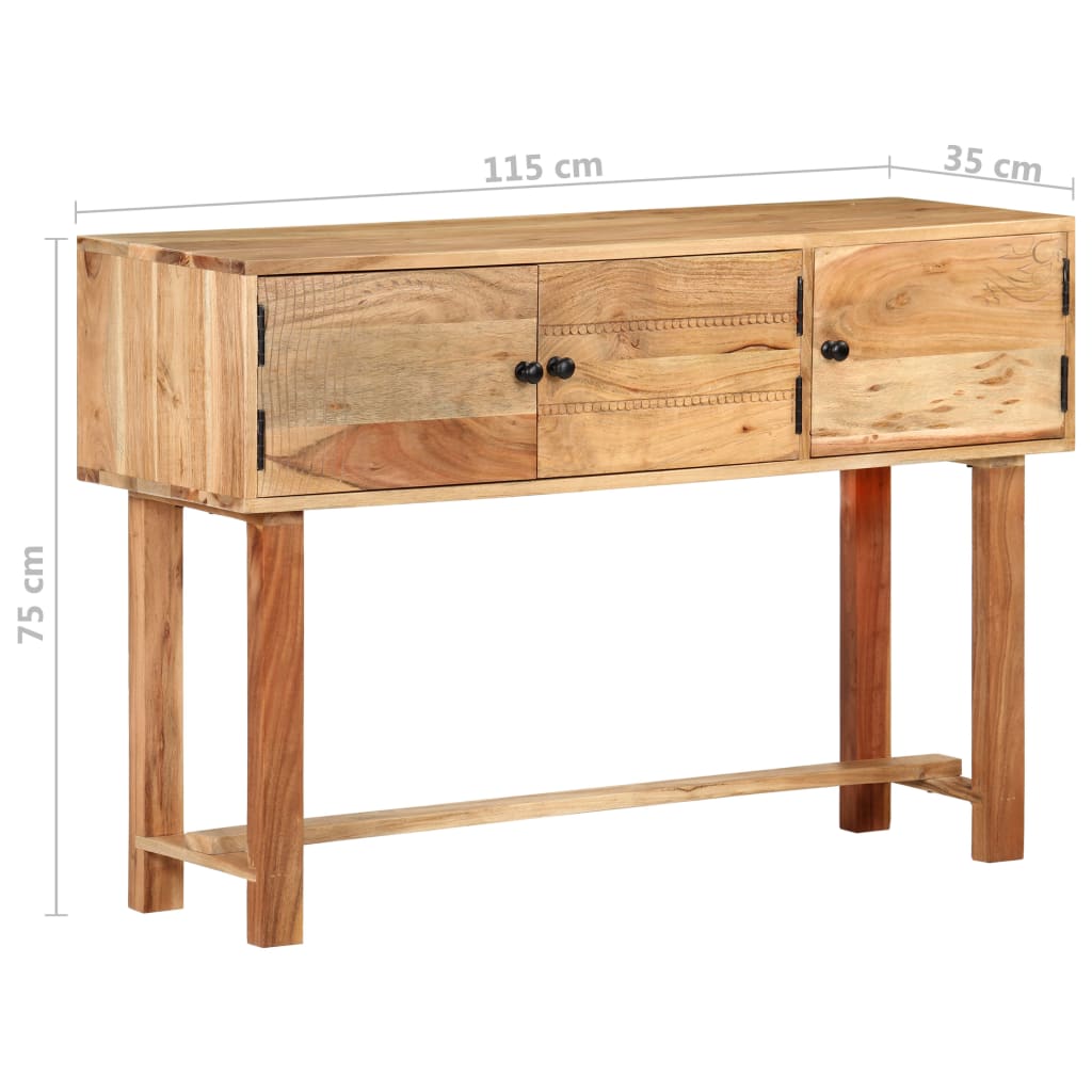 Buffet 115x35x75 cm Bois d'acacia massif Buffets & bahuts vidaXL   