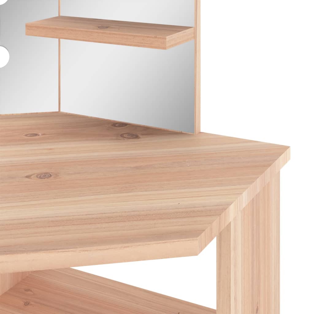 Coiffeuse d'angle avec LED Chêne 111x54x141,5 cm Coiffeuses vidaXL   