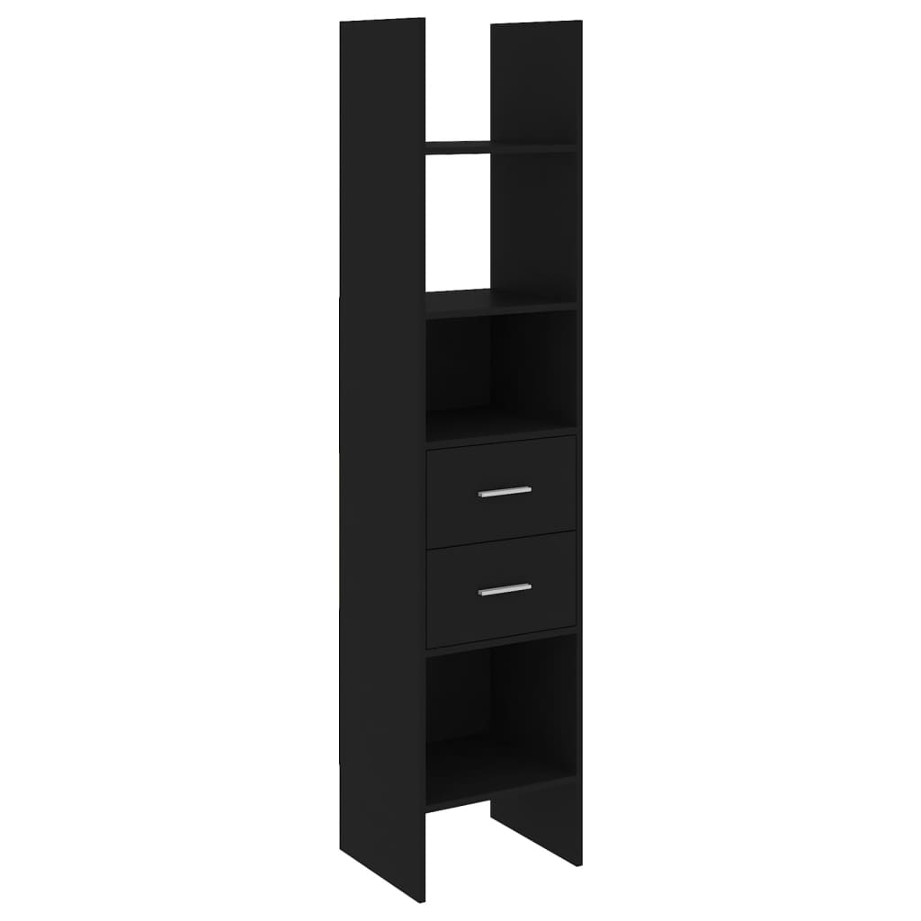 Bibliothèque Noir 40x35x180 cm Aggloméré Bibliothèques vidaXL   
