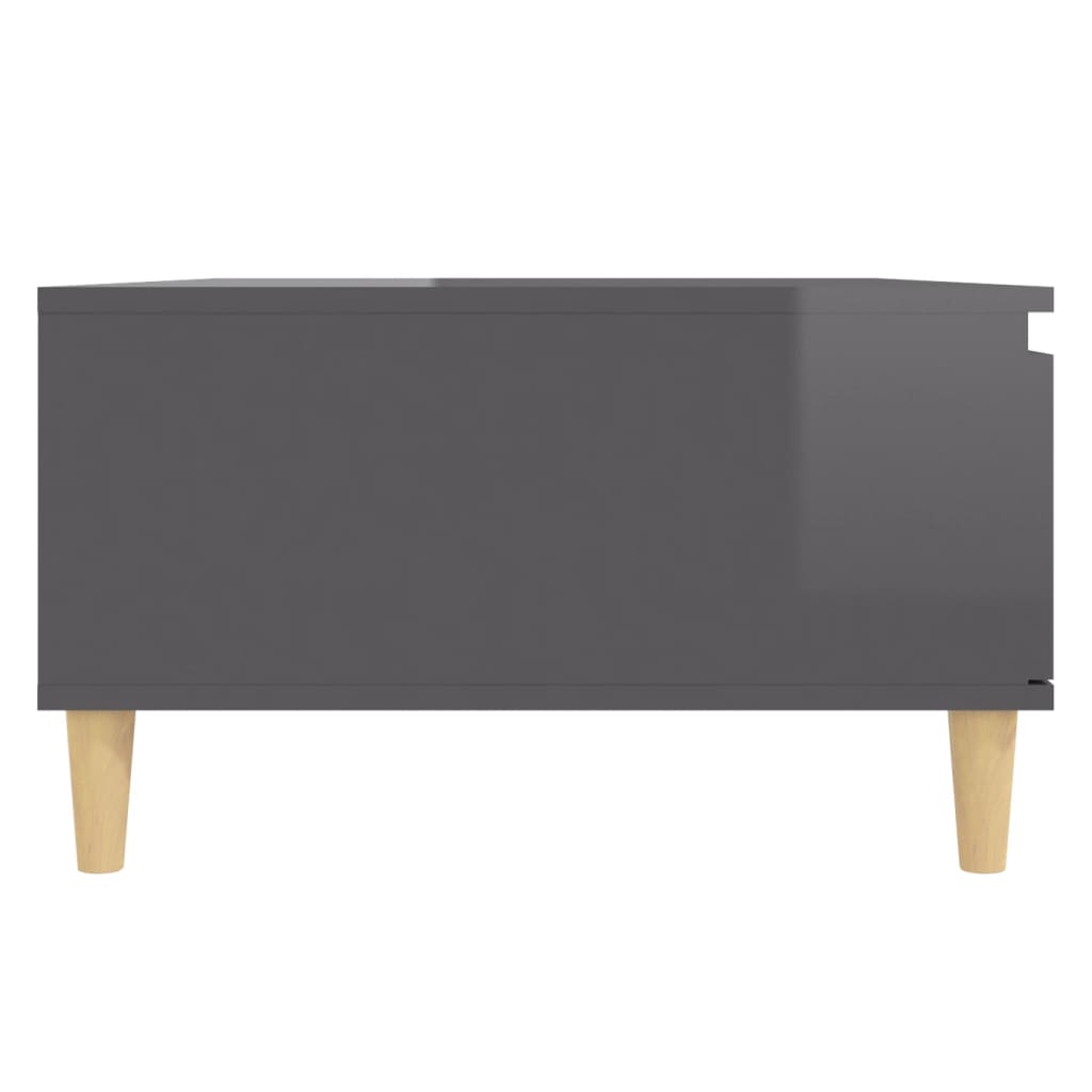 Table basse Gris brillant 90x60x35 cm Aggloméré Tables basses vidaXL   