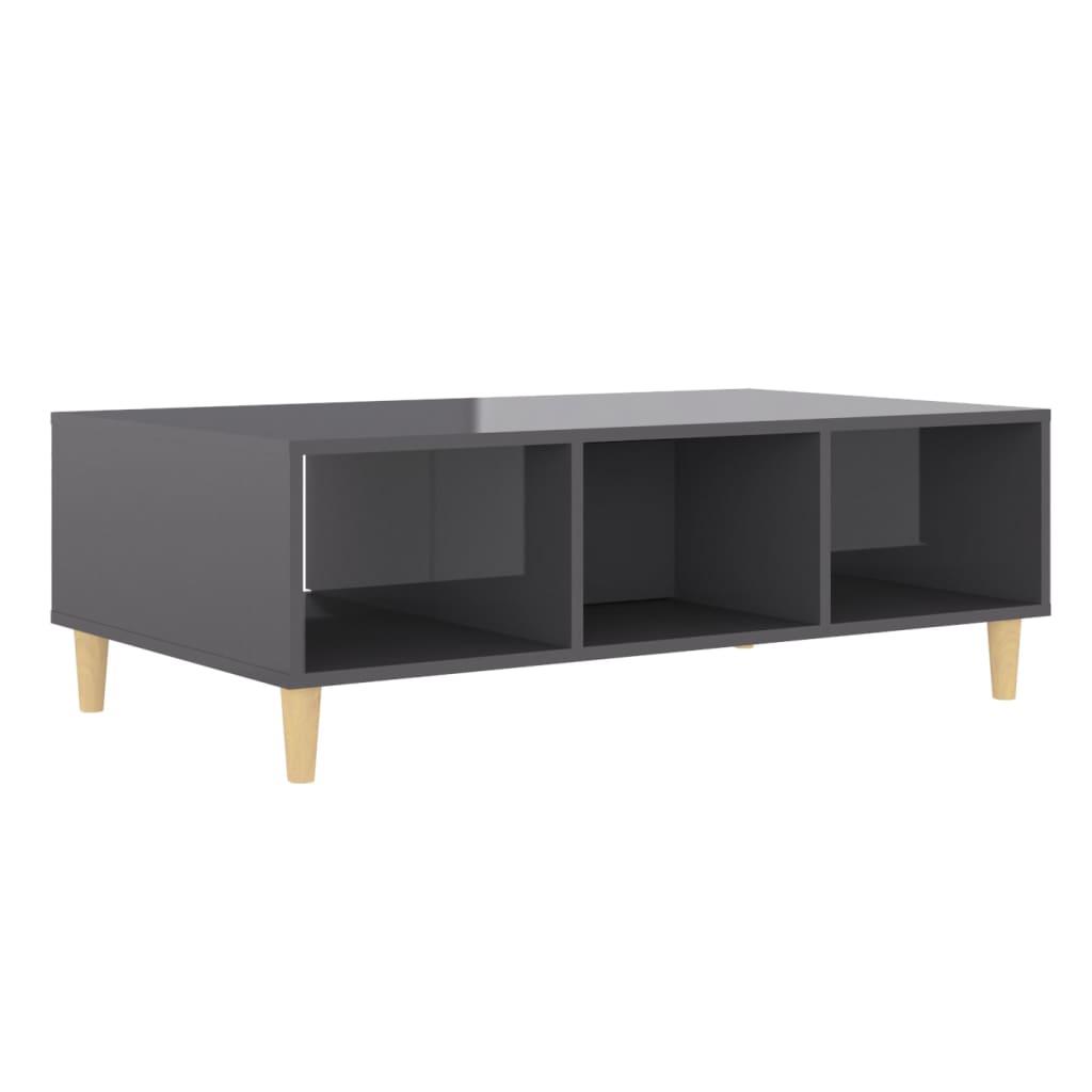 Table basse Gris brillant 103,5x60x35 cm Aggloméré Tables basses vidaXL   