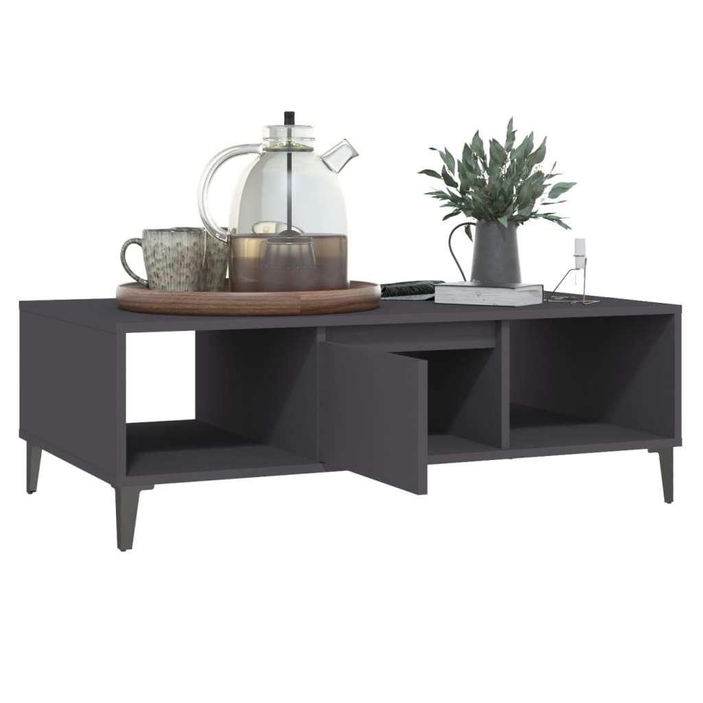 Table basse Gris 103,5x60x35 cm Aggloméré Tables basses vidaXL   