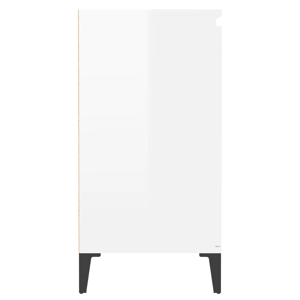 Buffet Blanc brillant 60x35x70 cm Aggloméré Buffets & bahuts vidaXL   