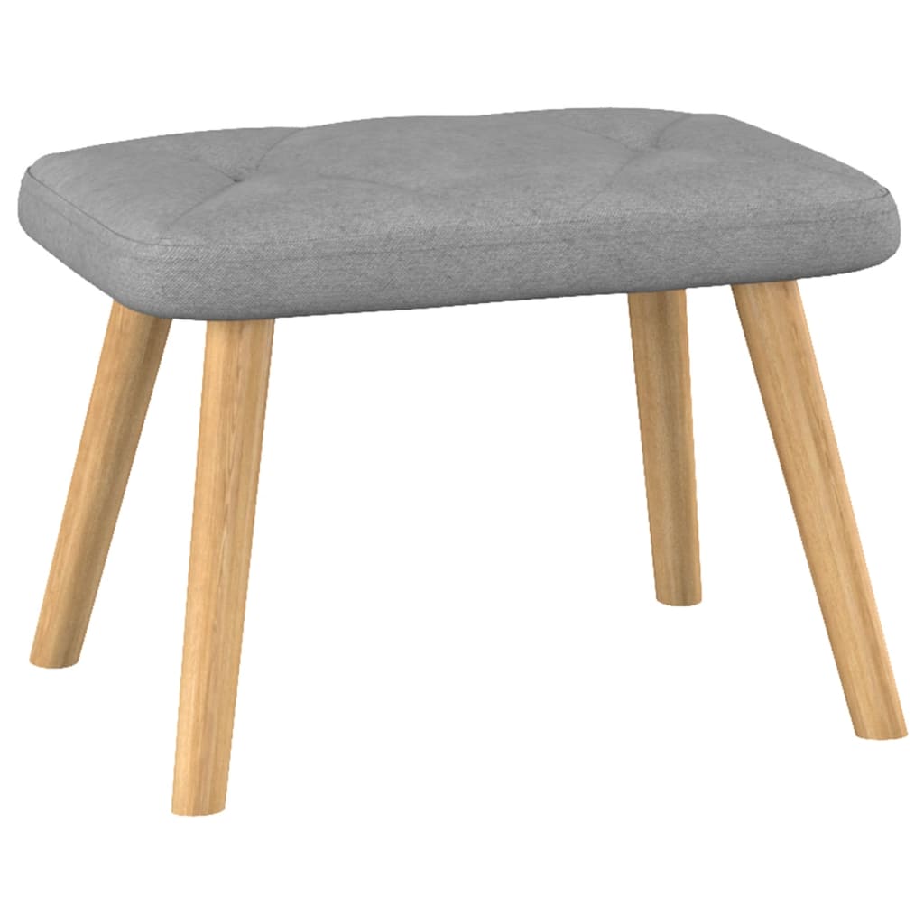 Chaise à bascule avec tabouret Gris clair Tissu Fauteuils à bascule vidaXL   