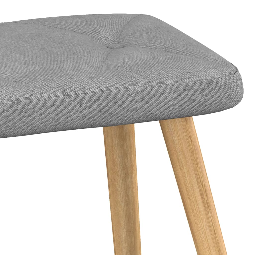 Chaise à bascule avec tabouret Gris clair Tissu Fauteuils à bascule vidaXL   