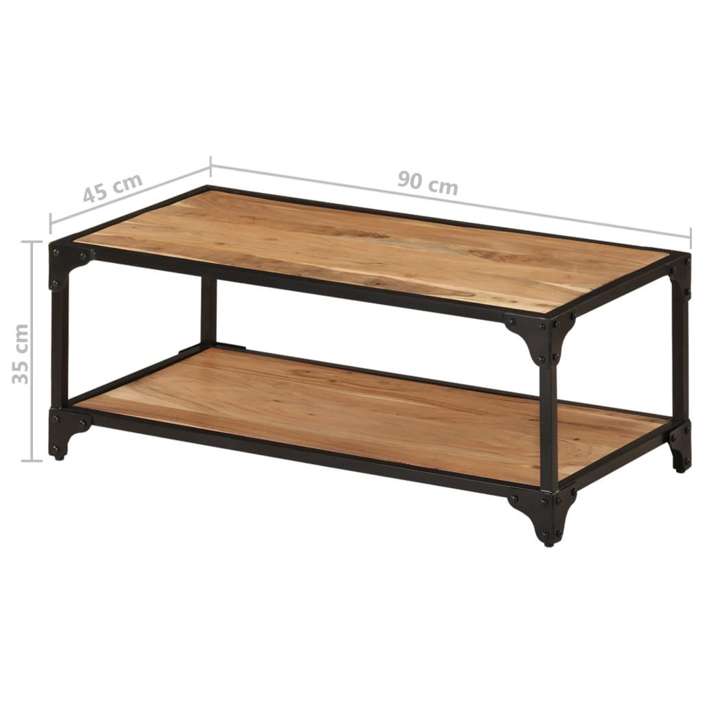 Table basse 90x45x35 cm Bois d'acacia solide Tables basses vidaXL   
