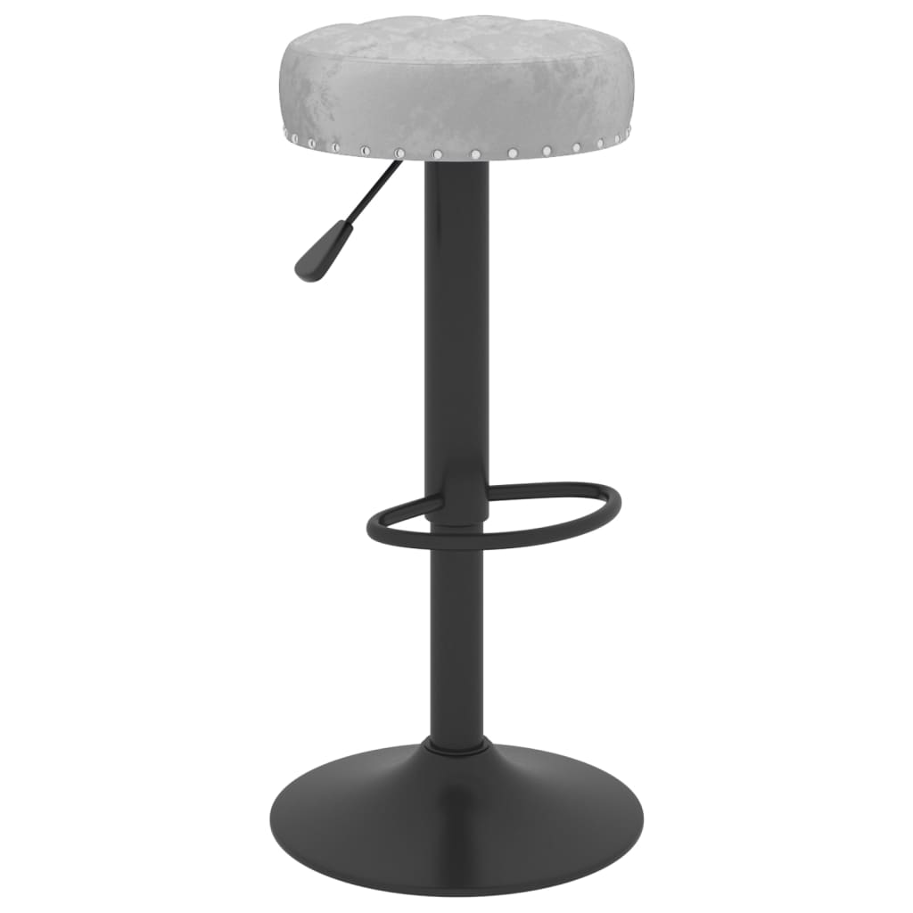 Tabourets de bar lot de 2 gris velours Tabourets de bar vidaXL   