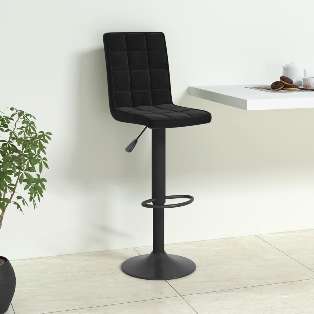 Tabouret de bar Noir Velours Tabourets de bar vidaXL   
