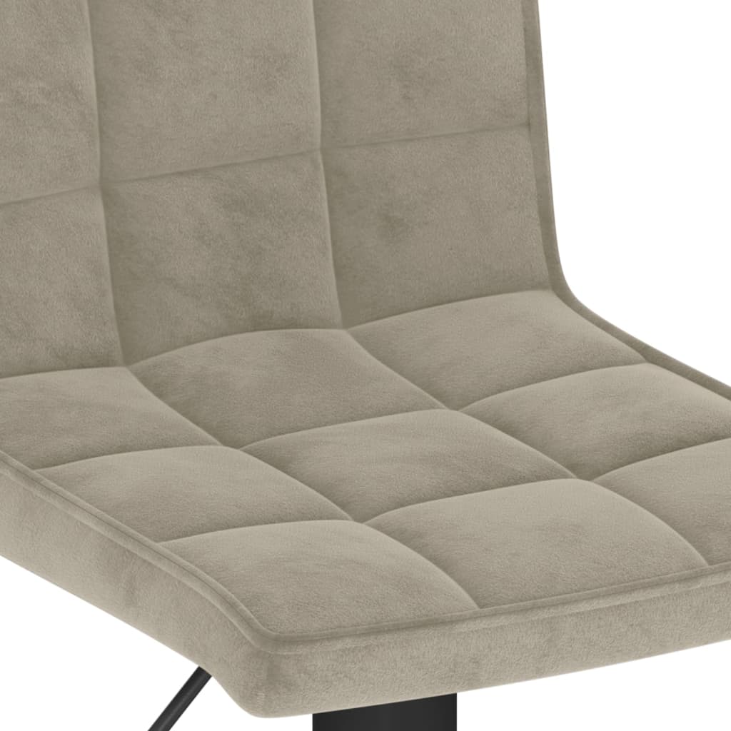 Tabourets de bar lot de 2 gris clair velours Tabourets de bar vidaXL   