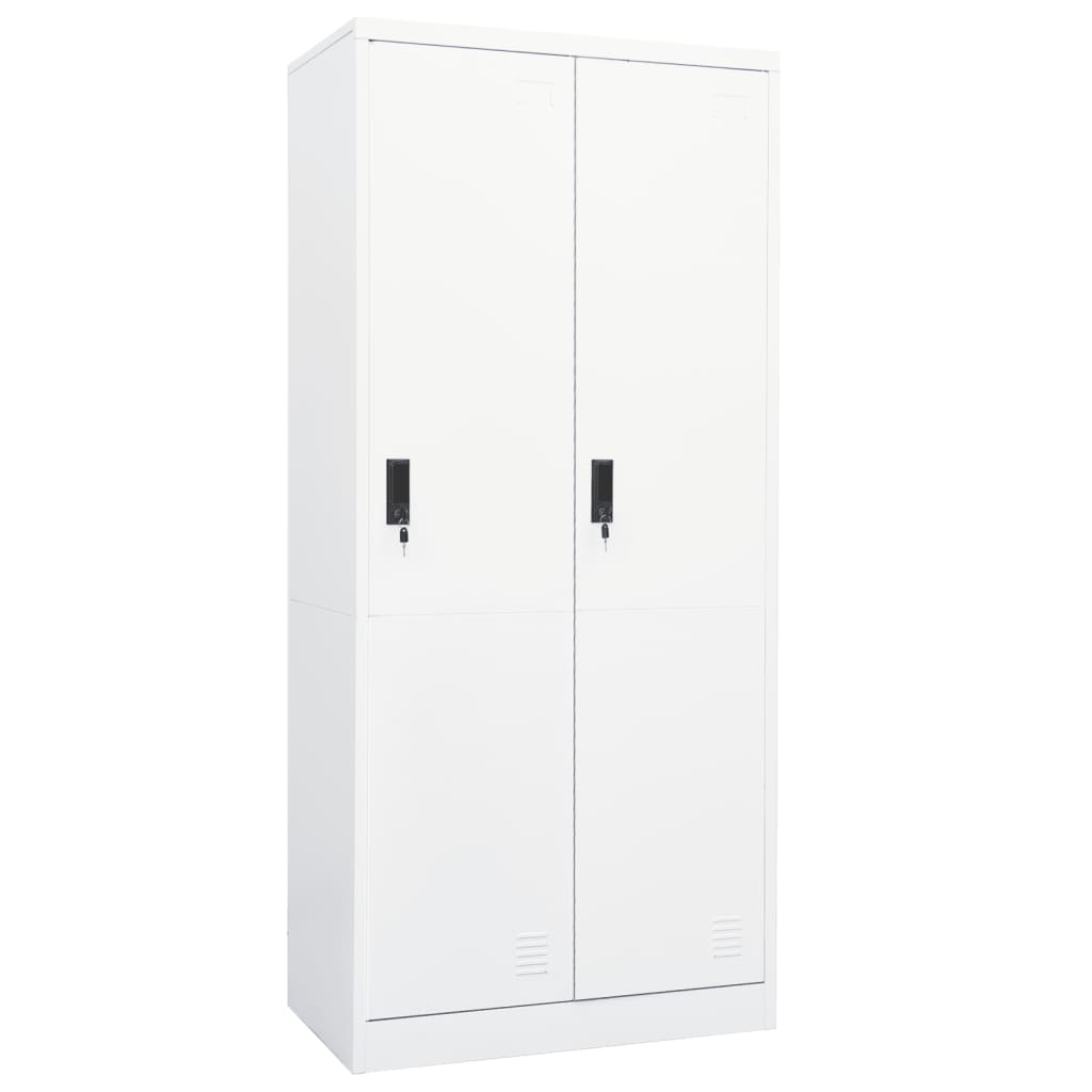 Garde-robe Blanc 80x50x180 cm Acier Armoires vidaXL   