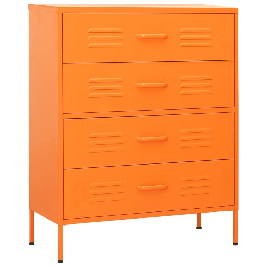Commode Orange 80x35x101,5 cm Acier Commodes vidaXL   