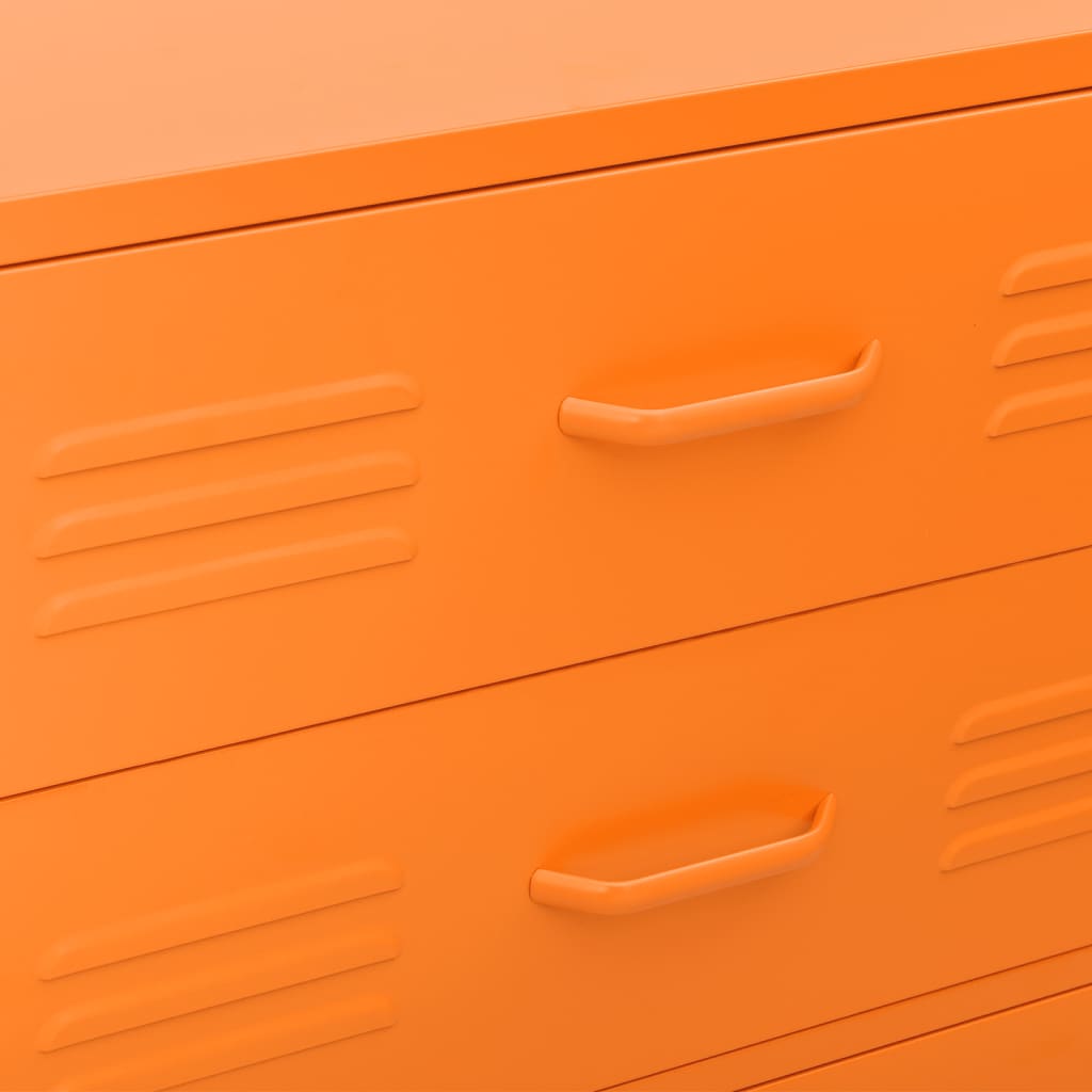 Commode Orange 80x35x101,5 cm Acier Commodes vidaXL   