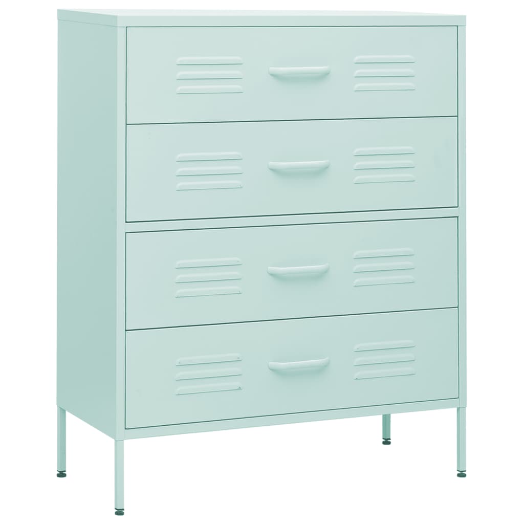 Commode Vert menthe 80x35x101,5 cm Acier Commodes vidaXL   