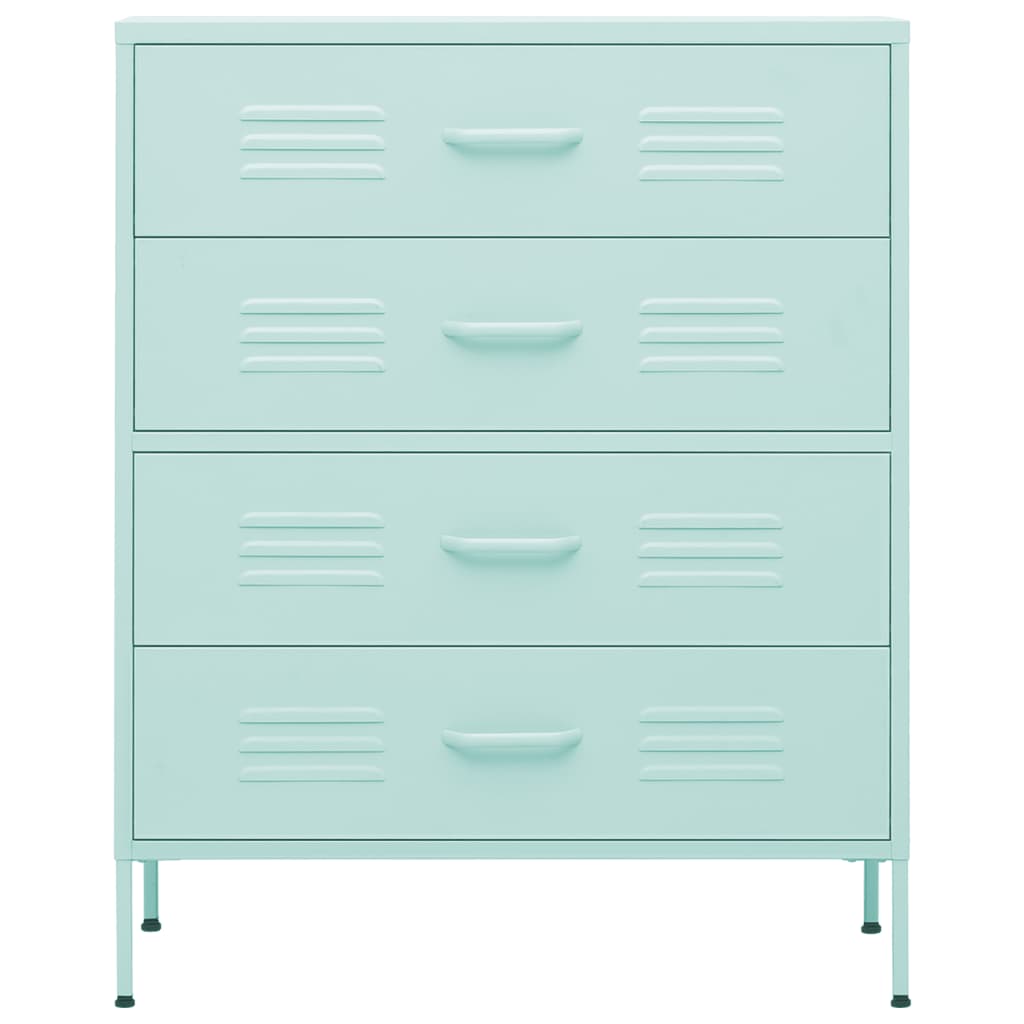 Commode Vert menthe 80x35x101,5 cm Acier Commodes vidaXL   