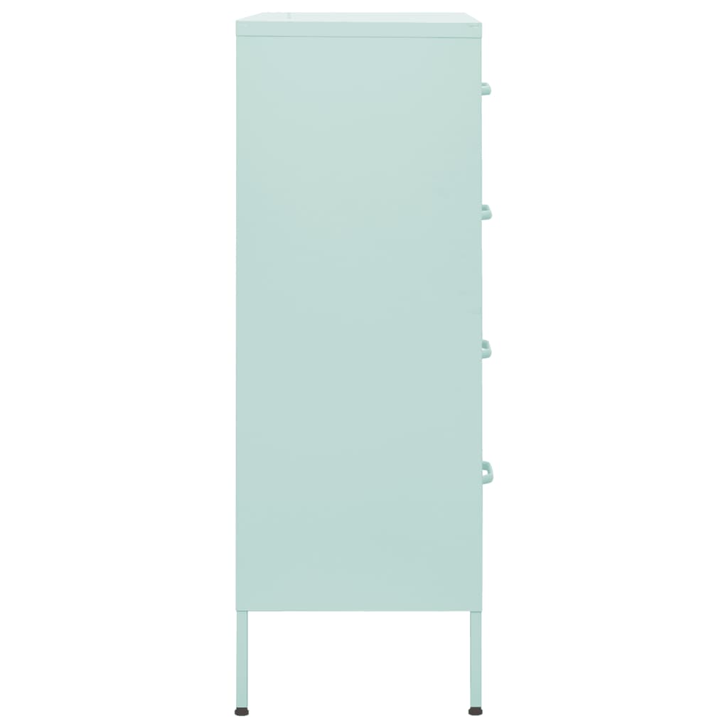 Commode Vert menthe 80x35x101,5 cm Acier Commodes vidaXL   