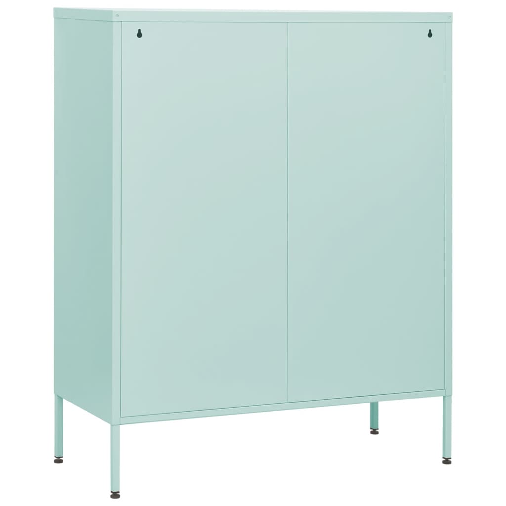 Commode Vert menthe 80x35x101,5 cm Acier Commodes vidaXL   