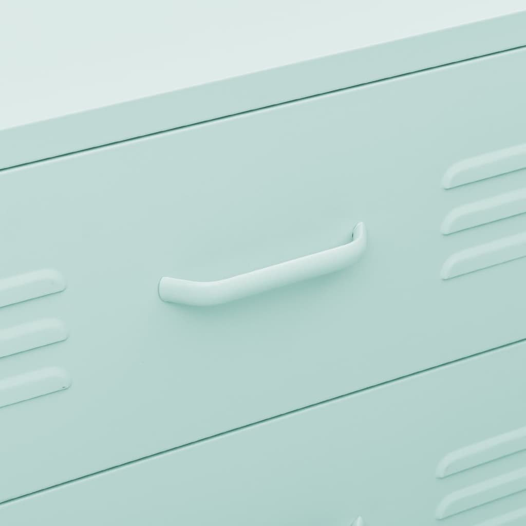 Commode Vert menthe 80x35x101,5 cm Acier Commodes vidaXL   