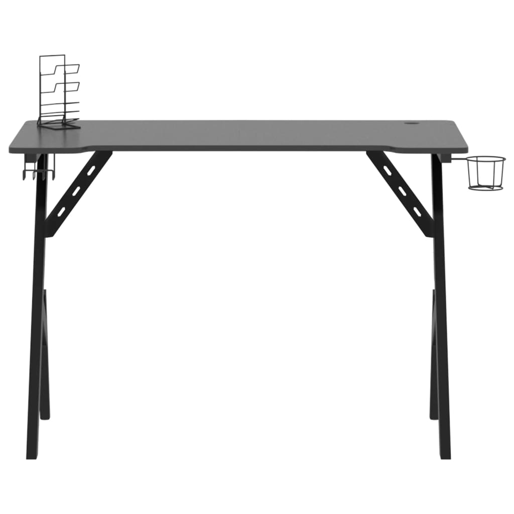 Bureau de jeu avec pieds en forme de Y Noir 110x60x75 cm Bureaux vidaXL   