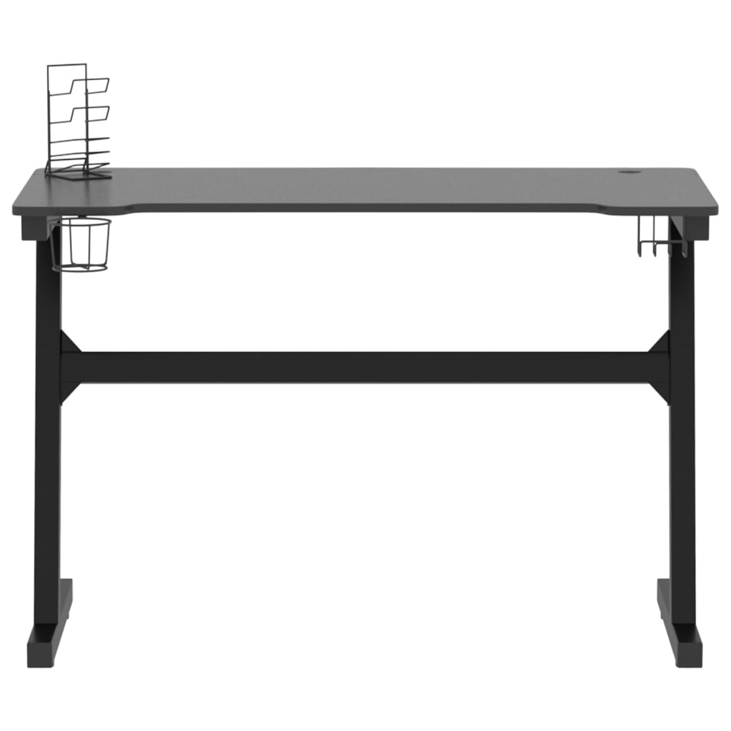 Bureau de jeu à LED en forme de Z noir 110x60x75 cm Bureaux vidaXL   