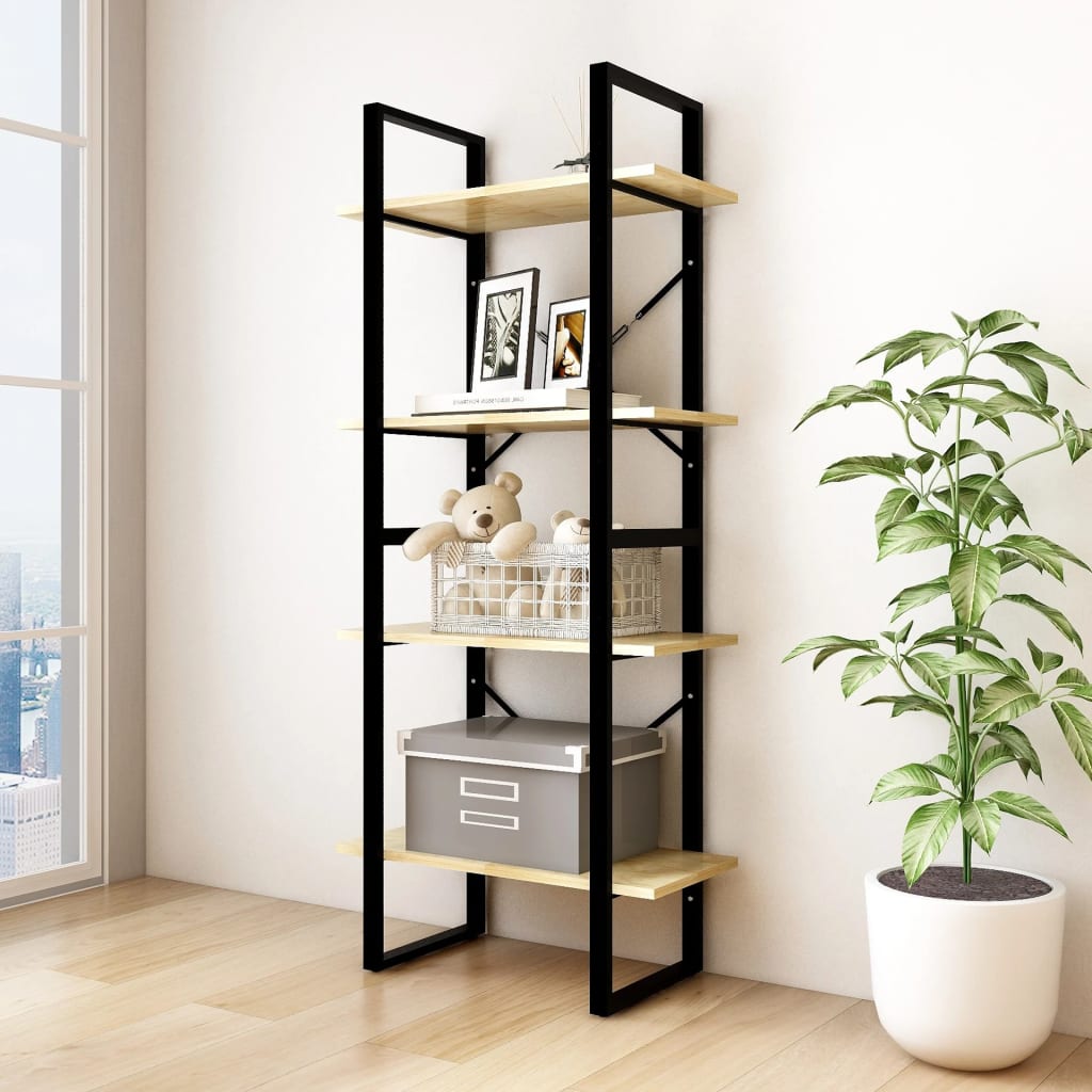 Bibliothèque à 4 niveaux 60x30x140 cm Bois de pin massif Bibliothèques vidaXL   