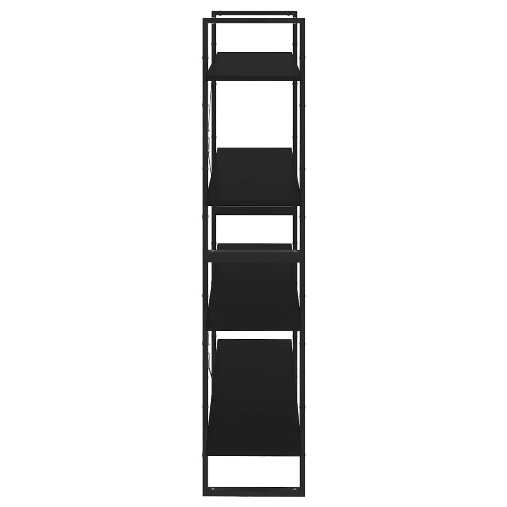 Bibliothèque à 4 niveaux Noir 100x30x140 cm Aggloméré Bibliothèques vidaXL   