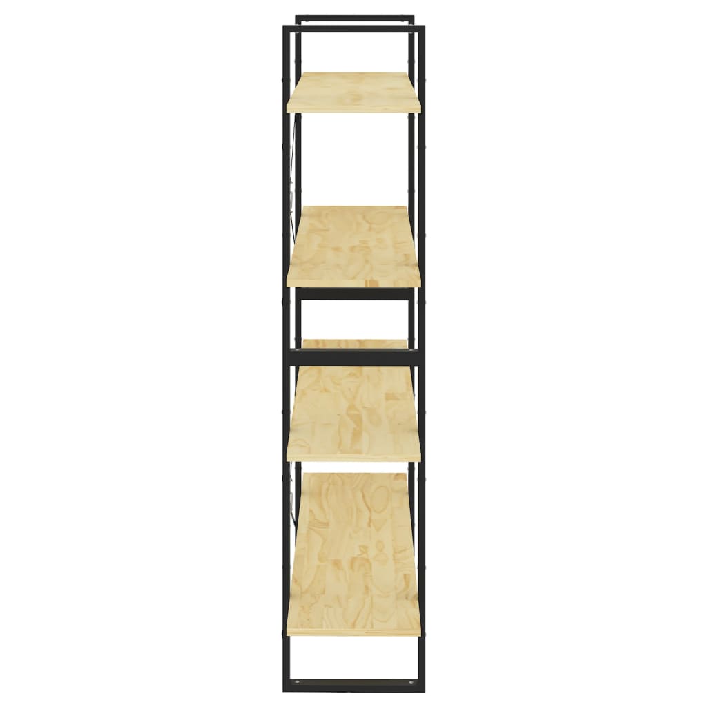 Bibliothèque à 4 niveaux 100x30x140 cm Bois de pin massif Bibliothèques vidaXL   