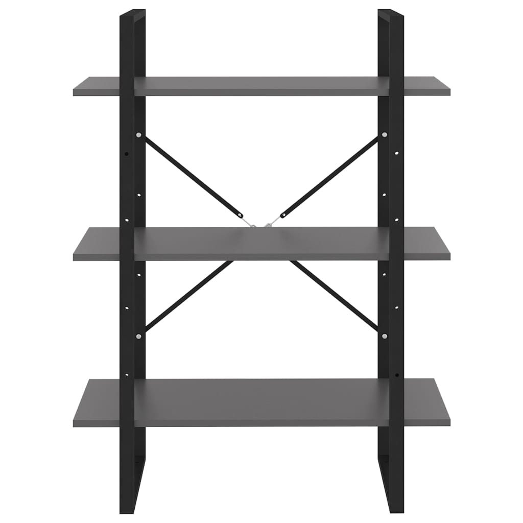 Bibliothèque Gris 80x30x105 cm Aggloméré Bibliothèques vidaXL   