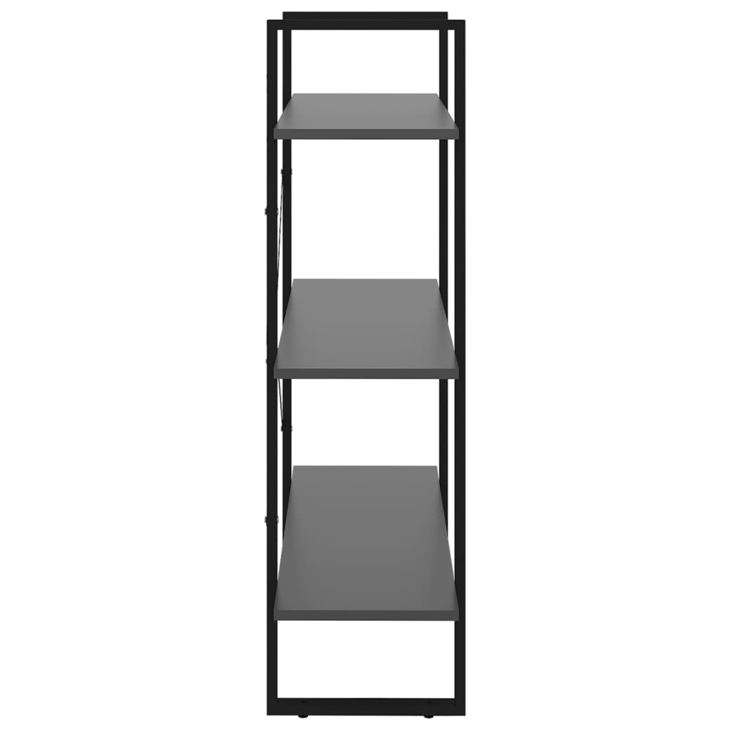 Bibliothèque Gris 80x30x105 cm Aggloméré Bibliothèques vidaXL   