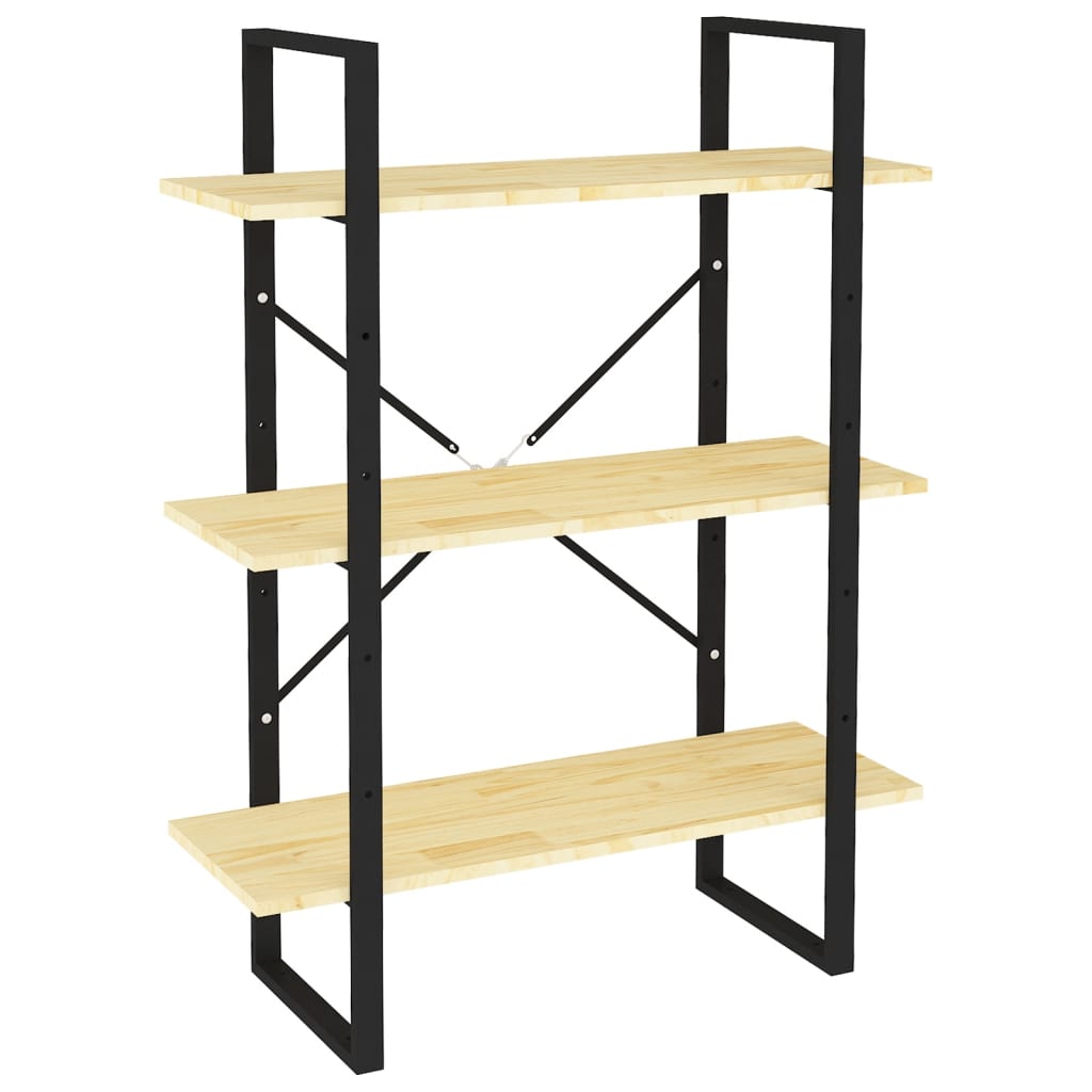 Bibliothèque à 3 niveaux 80x30x105 cm Bois de pin massif Bibliothèques vidaXL   