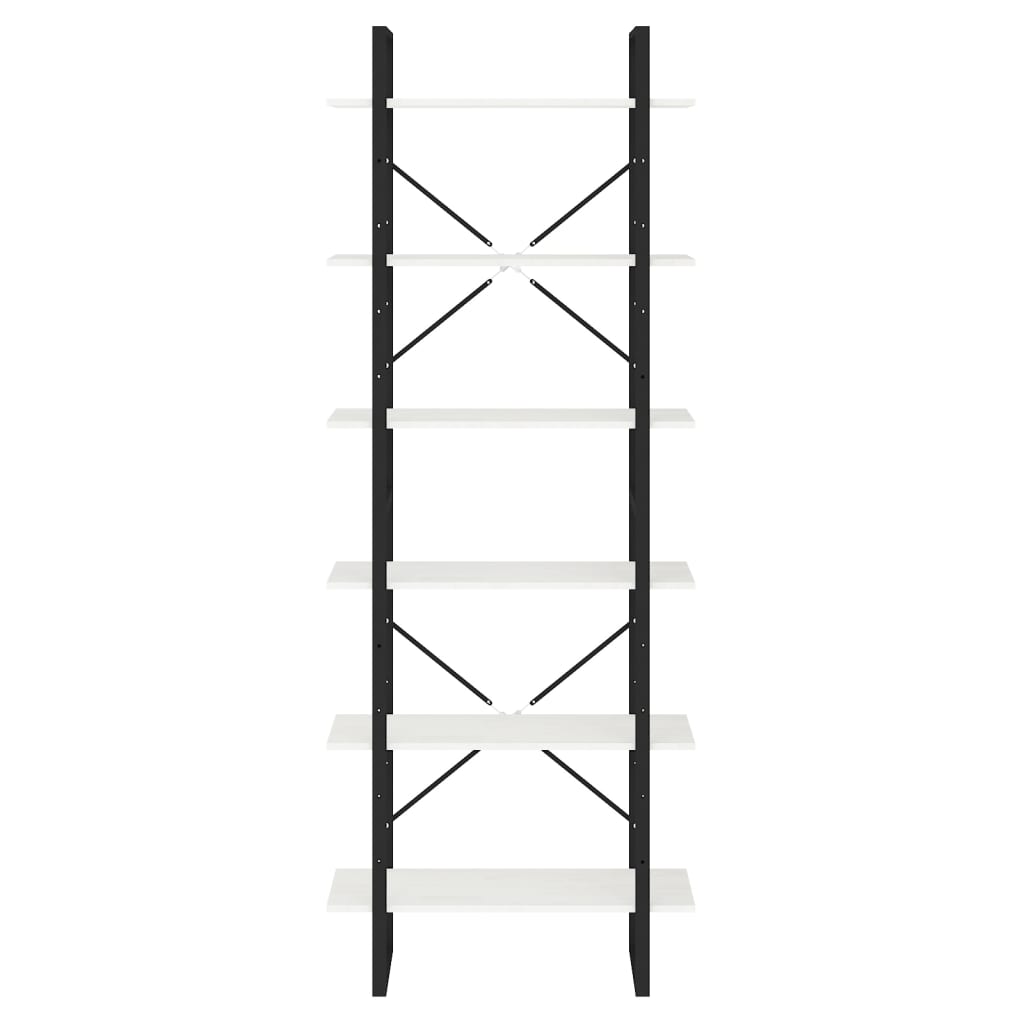 Armoire haute Blanc 80x30x210 cm Bois de pin solide Bibliothèques vidaXL   