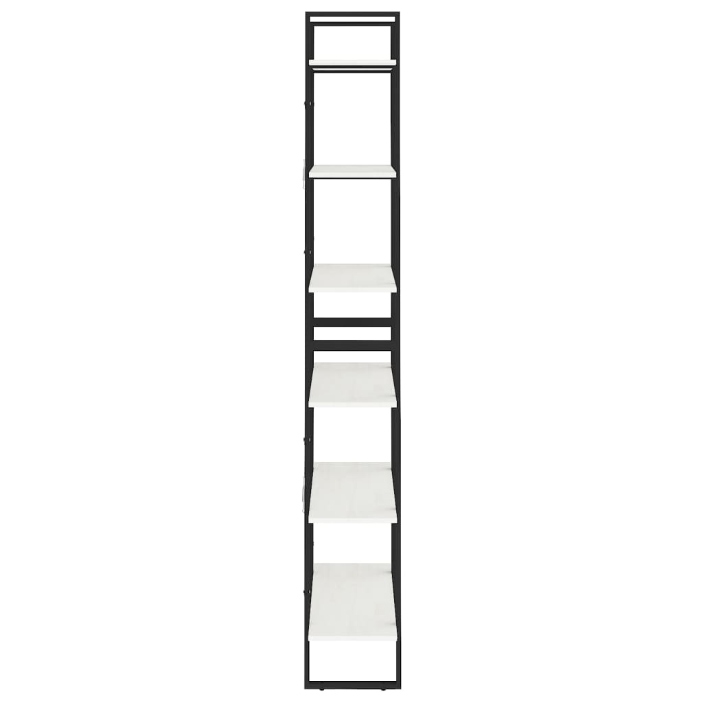 Armoire haute Blanc 80x30x210 cm Bois de pin solide Bibliothèques vidaXL   