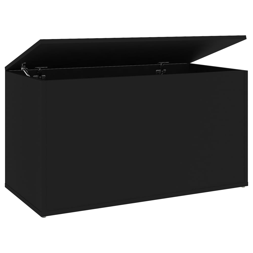 Coffre de rangement Noir 84x42x46 cm Bois d'ingénierie Coffres de rangement vidaXL