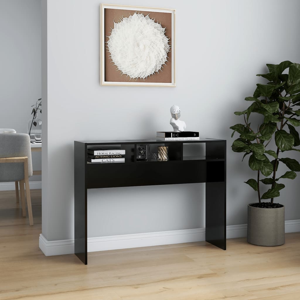 Table console Noir 105x30x80 cm Aggloméré Tables d'appoint vidaXL   
