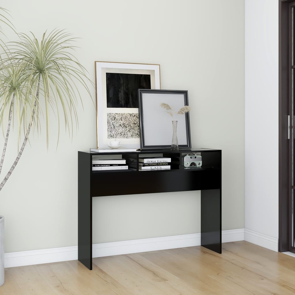 Table console Noir 105x30x80 cm Aggloméré Tables d'appoint vidaXL   