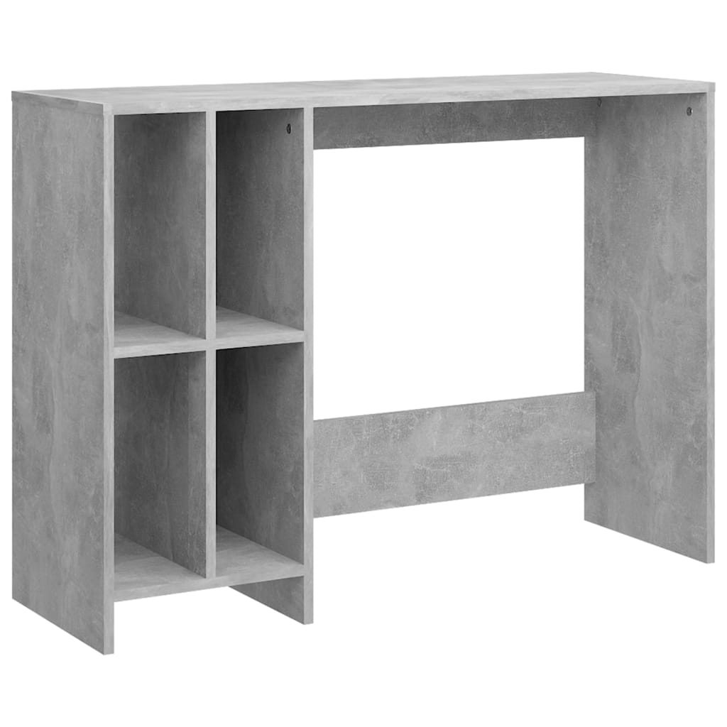 Bureau d'ordinateur portable Gris béton 102,5x35x75cm Aggloméré Bureaux vidaXL   