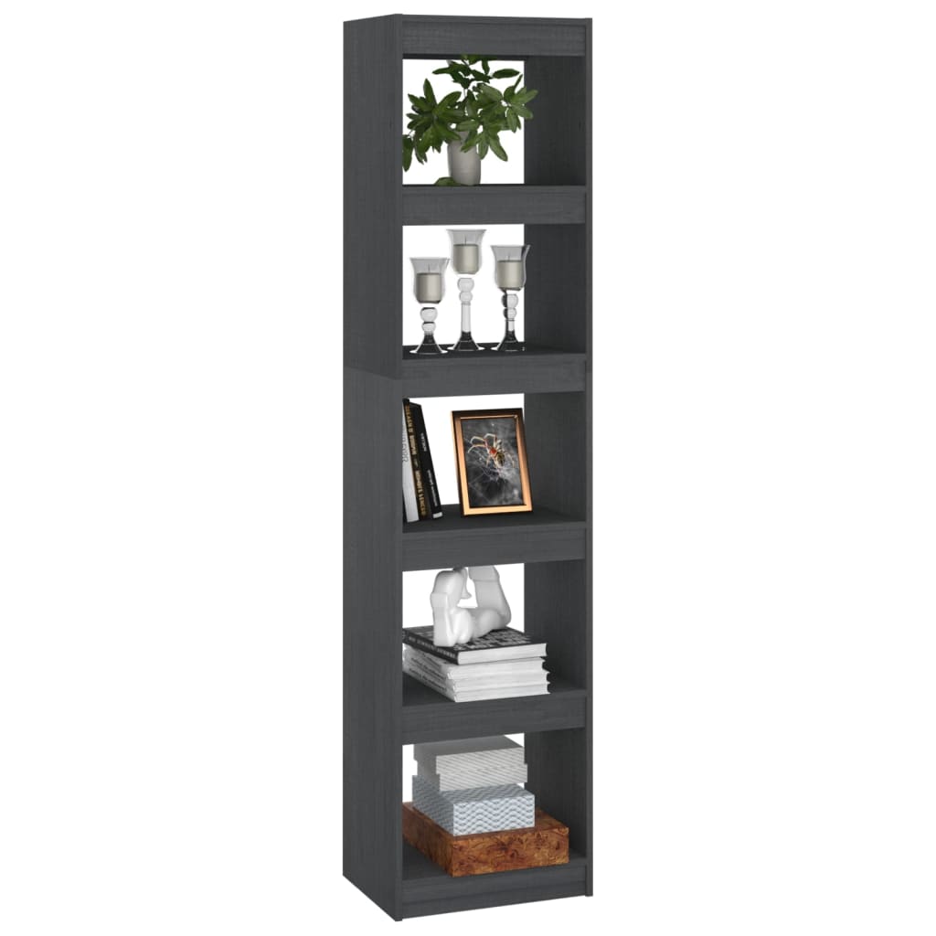 Bibliothèque/Séparateur de pièce Gris 40x30x167,5 cm Pin massif Bibliothèques vidaXL   
