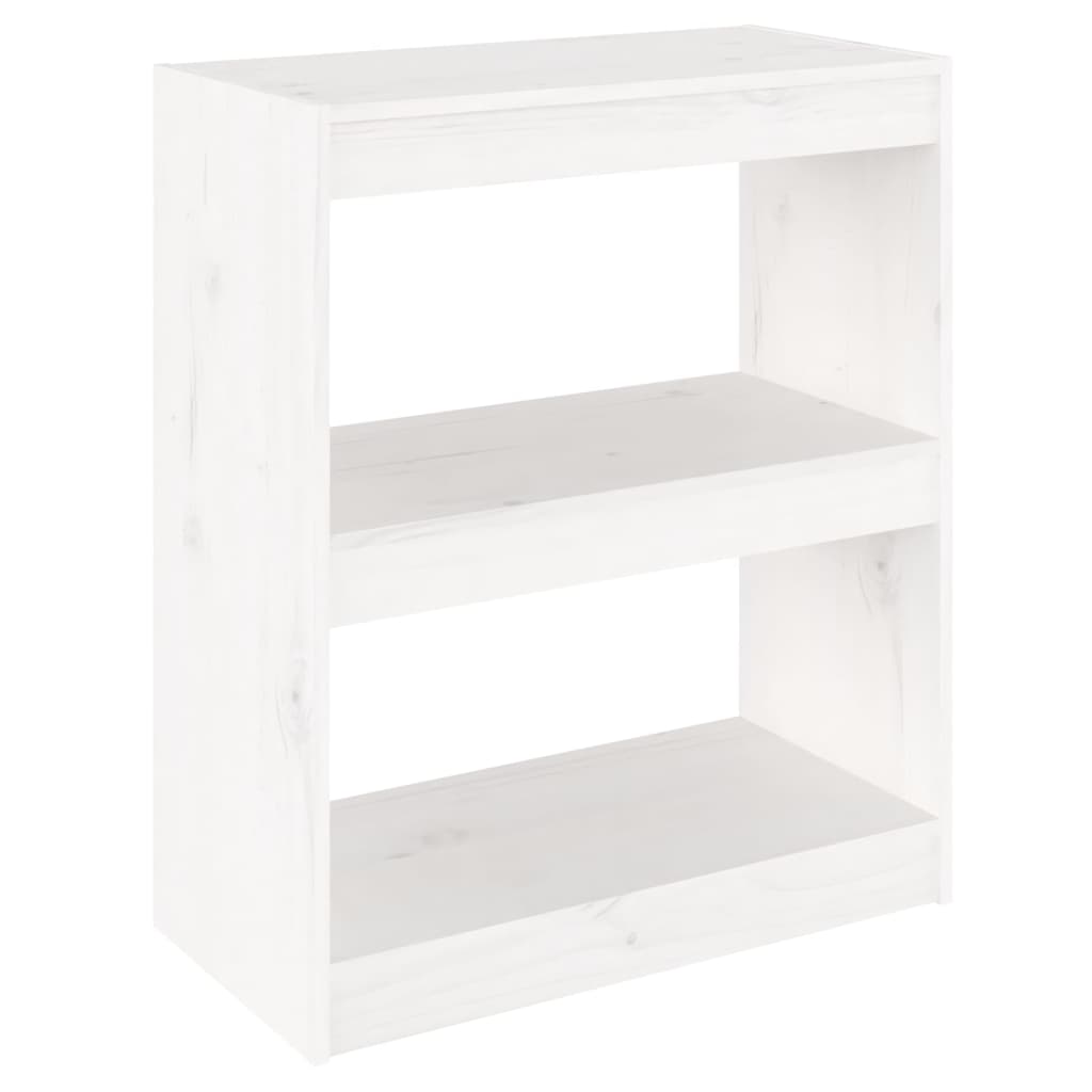 Bibliothèque/Cloison Blanc 60x30x71,5 cm Bois solide de pin Bibliothèques vidaXL   