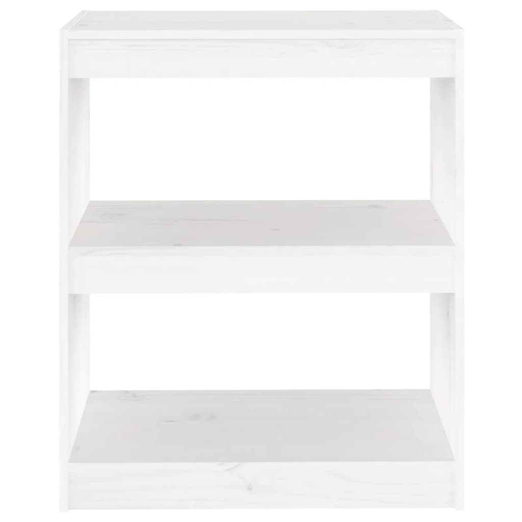 Bibliothèque/Cloison Blanc 60x30x71,5 cm Bois solide de pin Bibliothèques vidaXL   